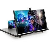 Homavit Handy Bildschirmlupe 14 Zoll, 3D Bildschirm für Handy, HD Handy Lupe für Allen Smartphones, für das ansehen von filmvideos（Schwarz）